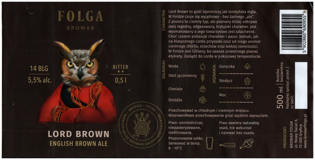 Browar Folga 2023 01 Lord Brown English Brown Ale