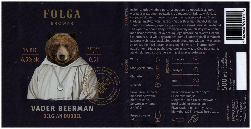 Browar Folga 2023 01 Vader Beerman Belgian Dubbel