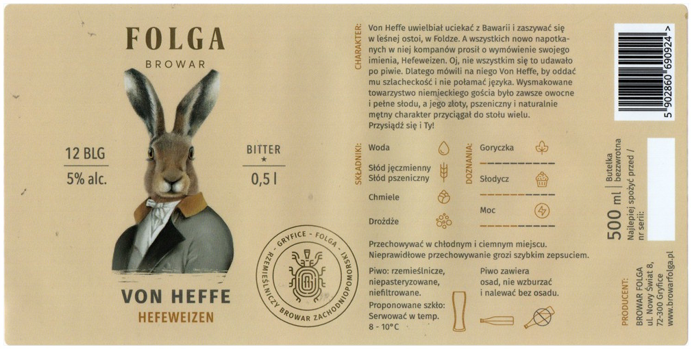 Browar Folga 2023 01 Von Hefe Hefeweizen