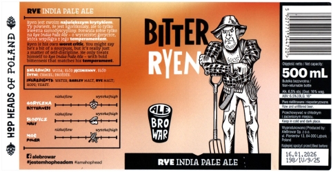 Alebrowar 2025 03 Bittener Ryen Rye India Pale Ale