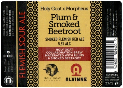 Alvinne 2024 12 Plum And Smoked Beetrood Flemish Sour Ale