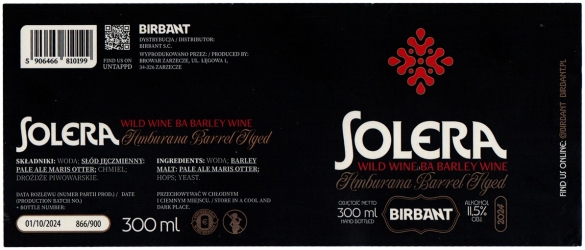 Birbant 2024 12 Solera Wild Wine Ba Barley Wine