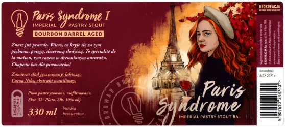 Brokreacja 2024 12 Paris Syndrome 1 Imperial Pastry Stout Bourbon Barrel Aged