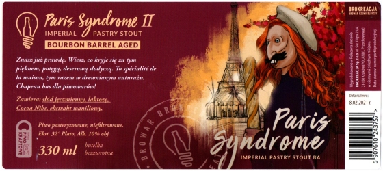 Brokreacja 2024 12 Paris Syndrome 2 Imperial Pastry Stout Bourbon Barrel Aged
