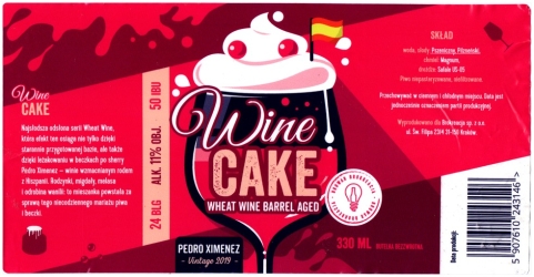 Brokreacja 2024 12 Wine Cake Wheat Wine Barrel Aged Pedro Ximenez Vintage 2029