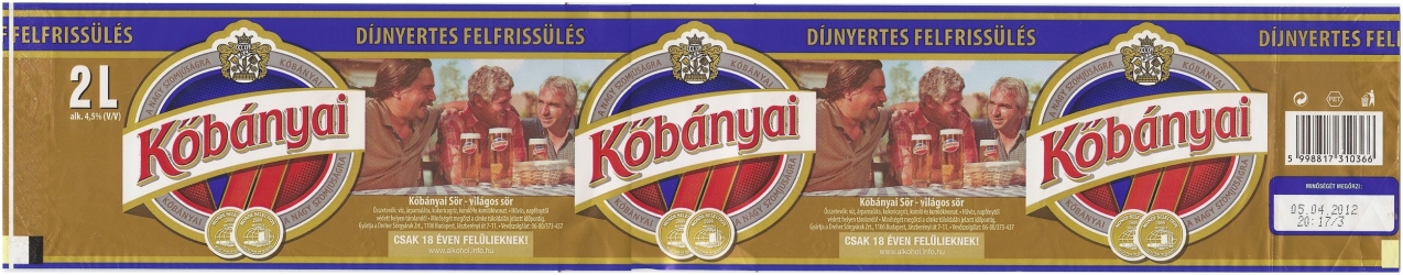 Browar Dreher (2012): Kobanyai