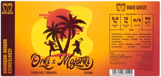 Browar Dwie Wieże (2020) Orki z Majorki, Sour Ale z mango