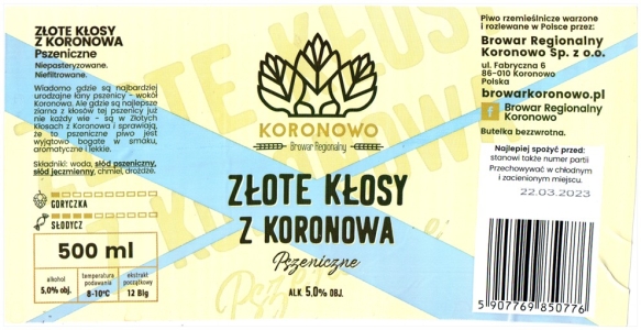 Browar Koronowo 2022 11 Zlote Klosy Z Koronowa Pszeniczne