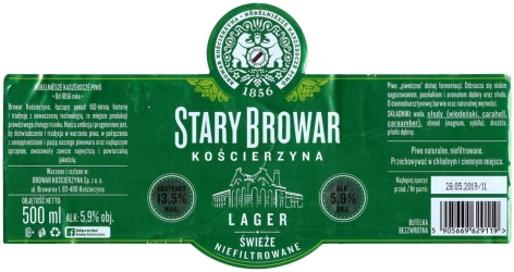 Stary Browar Kościerzyna (2018): Lager