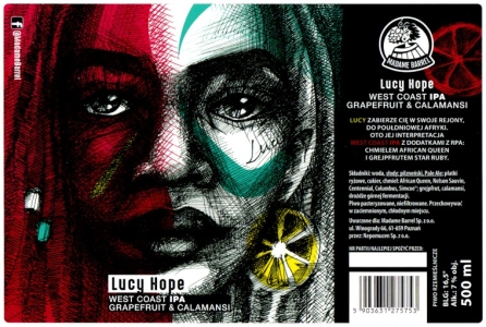 Browar Madame Barrel: Lucy Hope - West Coast India Pale Ale Grapefruit And Calamansi