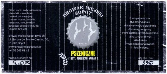 Browar Miejski Sopot (2016): Pszeniczne - American Wheat