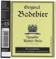 Browar Neuzelle (2013): Original Badebier (Schwarzbier Auch Zur Inneren Anwendung)