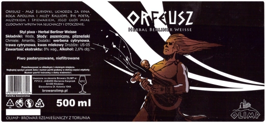 Browar Olimp: Orfeusz - Herbal Berliner Weisse