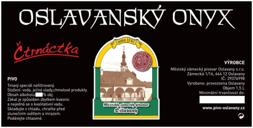Browar Oslavany (2015): Oslavansky Onyx