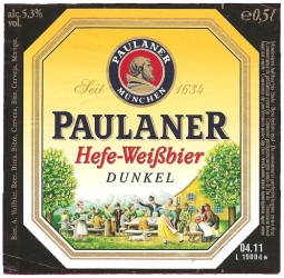 Browar Paulaner (2012): Hefe-Weissbier Dunkel