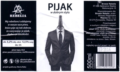 Browar Rebelia (2015) Pijak w dobrym stylu - Ale