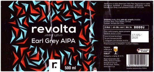 Browar Revolta (2019): Earl Grey Amercian India Pale Ale