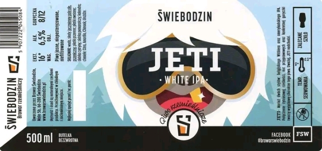 Browar Swiebodzin XXXX Jeti White India Pale Ale