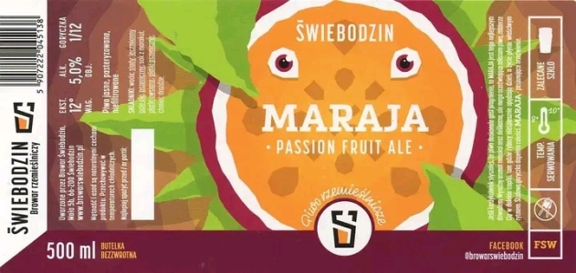 Browar Swiebodzin XXXX Maraja Passion Fruit Ale