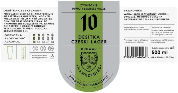 Browar Wawrzyniec 2022 02 Desitka Czeski Lager