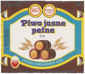 Browary Łódzkie: Piwo Jasne Pełne
