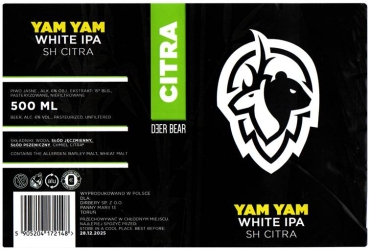 Deer Bear 2025 08 Yam Yam White Ipa