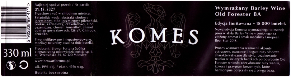 Fortuna 2024 12 Komes Wymrazany Barley Wine Old Forester Ba
