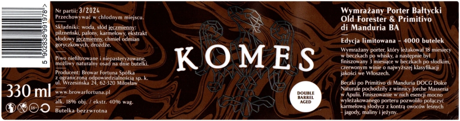 Fortuna 2024 12 Komes Wymrazany Porter Baltycki Old Forester And Primitivo Di Manduria Ba