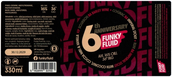 Funky Fluid 2024 12 6th Anniversary Imperial Stout Barley Wine Ba Bourbon