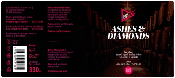 Funky Fluid 2024 12 Ashes And Diamond Arley Wine Bourbon Barrel Aged