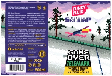 Funky Fluid 2024 12 Game Over Telemark Coconut And Almond Imperial Stout