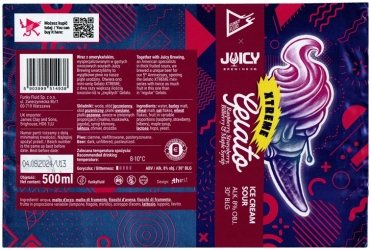 Funky Fluid 2024 12 Xtreme Gelato Rapsberry Strawberry Bilberry And Maple Syrup Ice Cream Sour