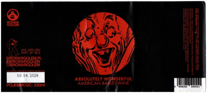Golem 2024 12 Absolutely Wonderful American Barleywine