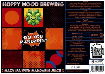 Hoppy Mood Brewing 2025 11 Hazy Ipa With Mandarin Juice