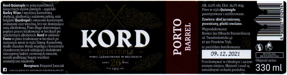 Jan Olbracht 2024 12 Kord Quintuple Porto Ba