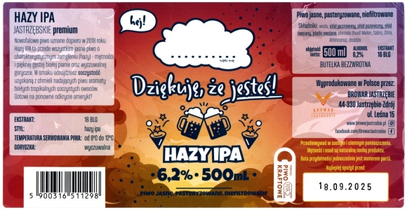 Jastrzebie 2025 03 Dziekuje Ze Jestes Hazy Ipa