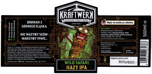 Kraftwerk 2024 12 Wild Safari Hazy India Pale Ale