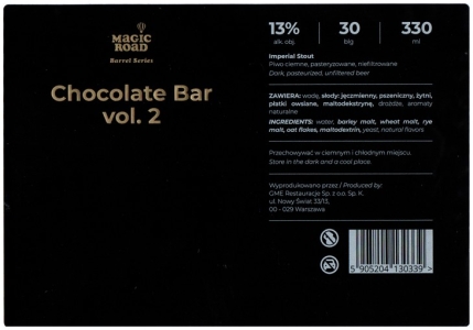 Magic Road 2024 12 Chocolate Bar Vol 2 Imperial Stout