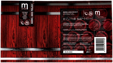 Maryensztadt 2024 12 Barrel Aged Project Coconut Ice Rusian Imperial Stout Rum Barrel Aged