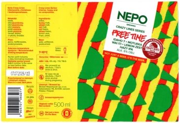 Nepomucen 2025 08 Crazy Lines Series Free Time Hazy Ipa