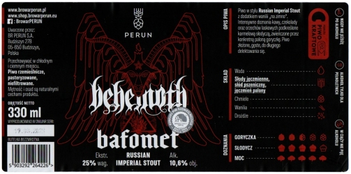 Perun 2024 12 Behemoth Bafomet Russian Imperial Stout