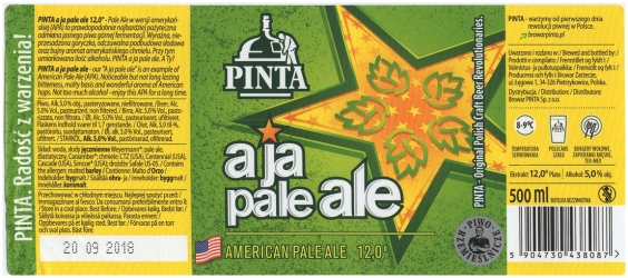 Browar Pinta (2018): A Ja Pale Ale, American Pale Ale