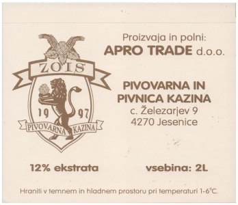 Pivovarna Pivnica Kazina 0000 Beer