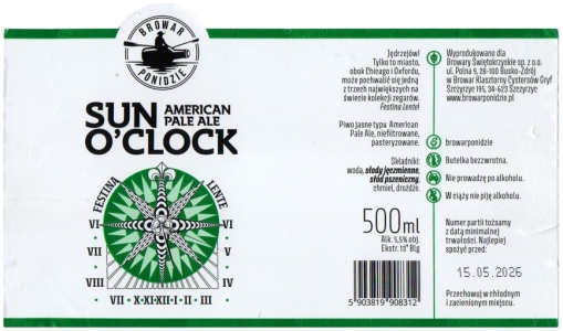 Ponidzie 2025 06 Sun O Clock American Pale Ale