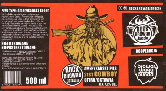 Browar Rockbrowar 2019 21st Cowboy Amerykanski Pils