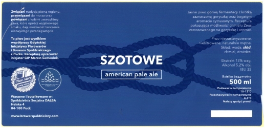 Browar Spółdzielczy (2015): Szotowe - American Pale Ale