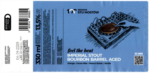 Stu Mostow 2024 12 Feel The Beat Imperial Stout Bourbon Barrel Aged