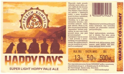 Browar Trzech Kumpli (2020): Happy Days - Super Light Hoppy Pale Ale