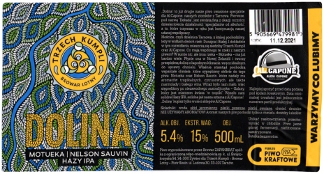 Browar Trzech Kumpli (2021): Dolina - Motueka Nelson Sauvin Hazy India Pale Ale