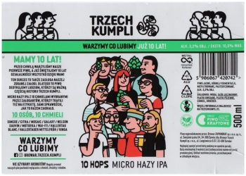 Trzech Kumpli 2024 11 10 Hops Micro Hazy India Pale Ale